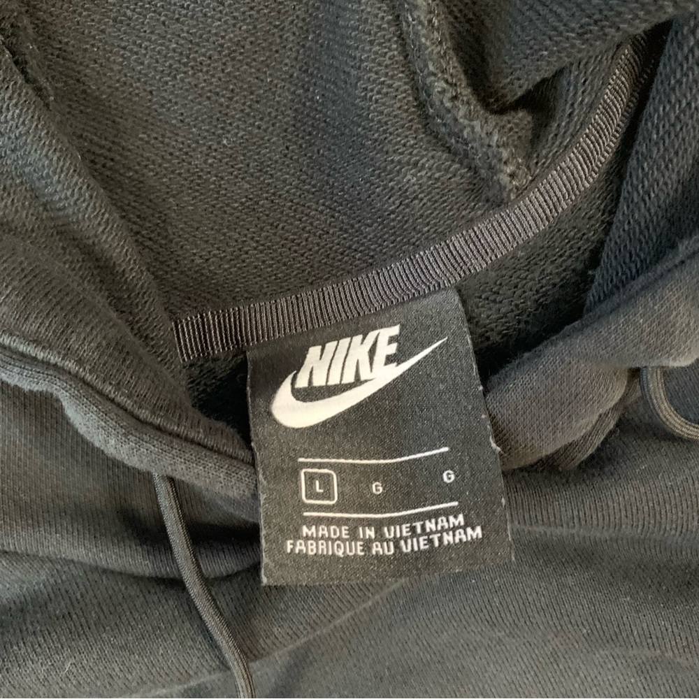 Nike Black Hoodie with White Swoosh - Picture 5 of 6